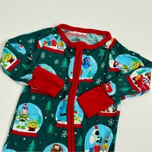 Disney Little Sleepies Pixar Christmas Pajamas - 6-12 Months Bamboo Zippy